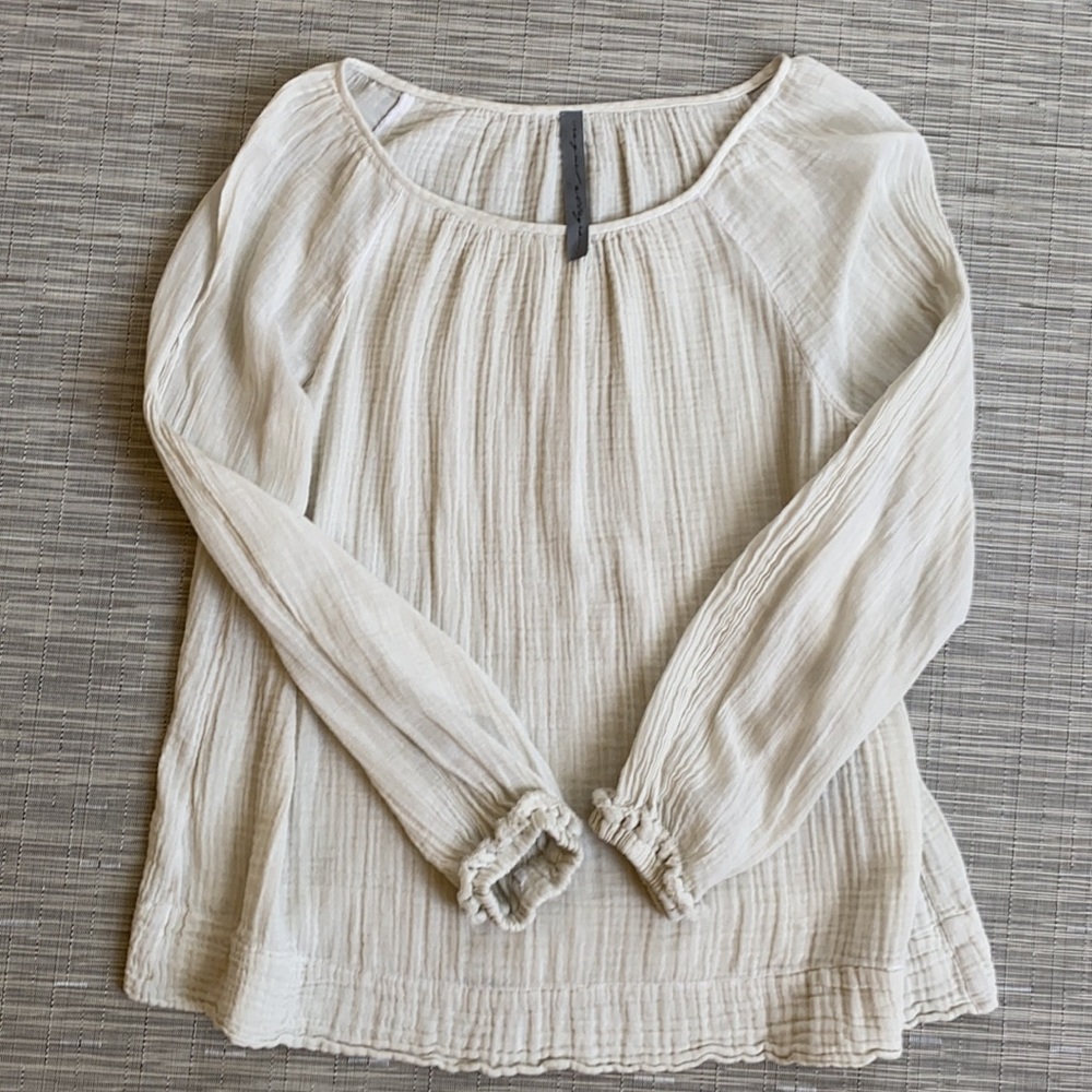 NWOT Raquel Allegra Gauze Peasant Blouse